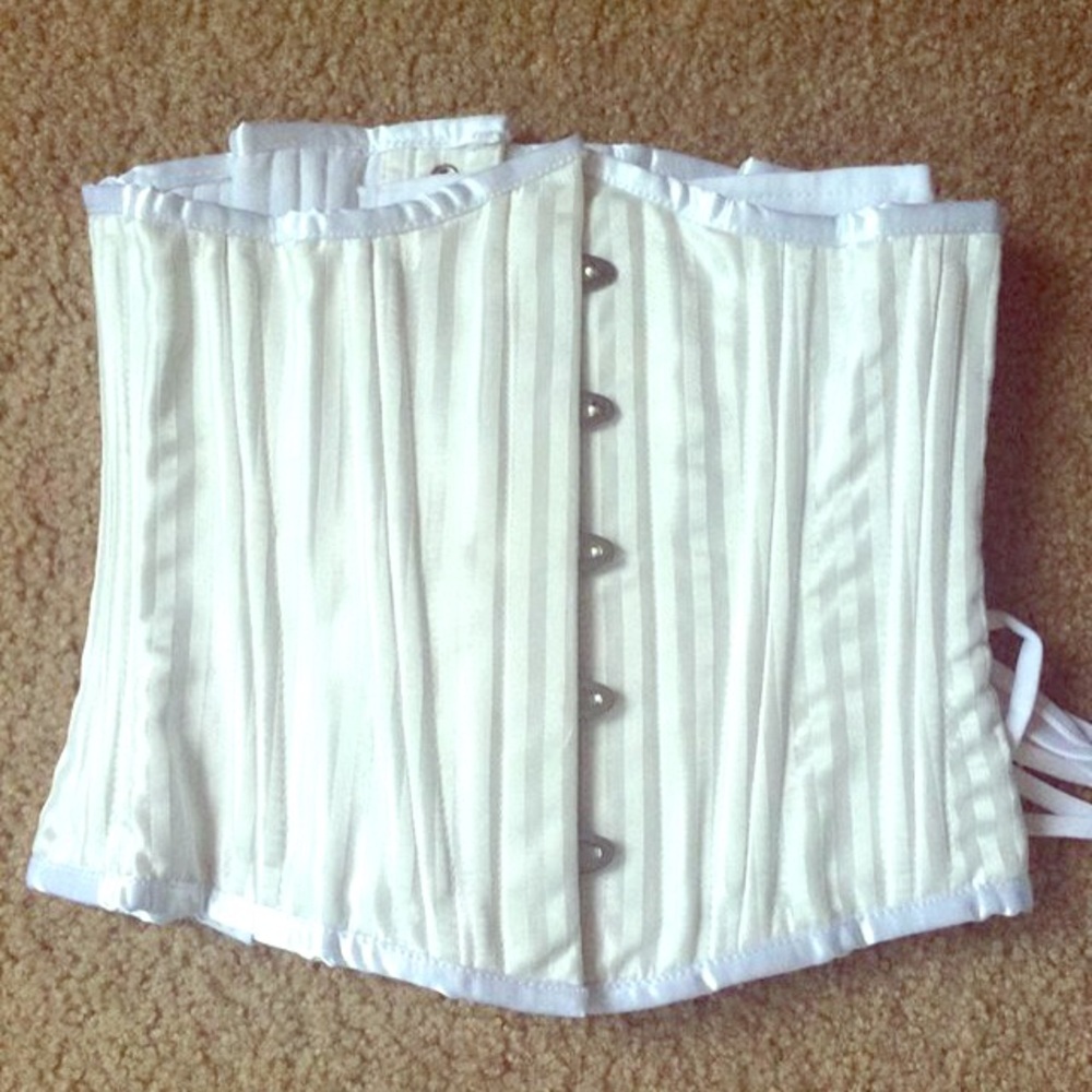 After Chrismas sale!! White steel boned corset